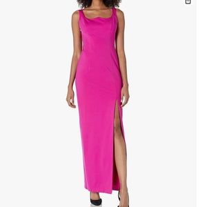 NWT Adrianna Papell Women's Lola Jersey Column Dress in Cosmo Pink Size 8